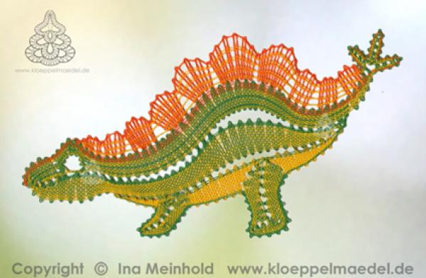 449 Klöppelbrief Dinosaurier "Stegosaurus"